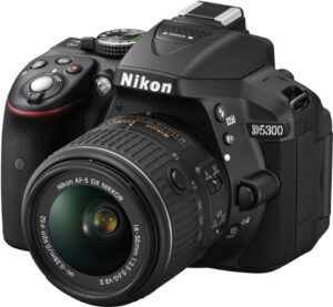 nikon d5300 digital slr with 18-55mm vr ii compact lens kit – black (24.2 mp) 3.2 inch lcd