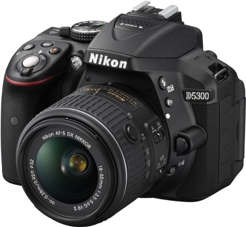 Nikon D5300 Digital SLR with 18-55mm VR II Compact Lens Kit - Black (24.2 MP) 3.2 inch LCD