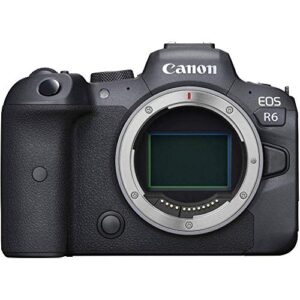 Canon EOS R6 Mirrorless Digital Camera (Body Only) (4082C002) + 64GB Memory Card + Case + Corel Photo Software + LPE6 Battery + External Charger + Card Reader + HDMI Cable + More (Renewed)