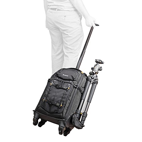 VANGUARD ALTA Fly 55T DSLR Camera Backpack, 4 Wheel Spinner/Trolley, Black