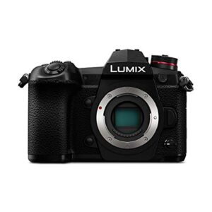 Panasonic Lumix G9 Mirrorless Camera Body, Black - Bundle with 32GB SDHC U3 Card, Spare Battery, Camera Case, Cleaning Kit, Memory Wallet, Card Reader, PC Software Package
