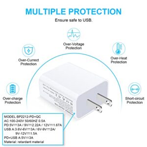 USB C Samsung Fast Charger Block for Galaxy S23 A14 A13 A03s A53 A12 A04s S22 S21, USB C Pixel 7 Pro Fast Wall Charger for Google Pixel 7/6 Pro/6a/5/4/3a/2/XL, 20W PD Power Adapter, 6ft Type C Cable