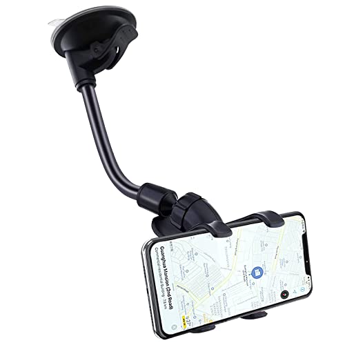 Car Phone Holder Mount Cell Phone Stand Windshield Dashboard Car Mount 360 Rotation For iPhone 14 13 12 11 Pro Max XS X XR 8 SE/Samsung Galaxy S20+Ultra S10 Note 10 Plus Mobile Android Smartphones