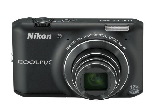 Nikon COOLPIX S6400 16 MP Digital Camera with 12x Optical Zoom and 3-inch LCD (Black) (OLD MODEL)