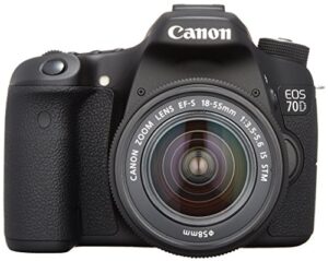 canon dslr camera eos70d lens kit ef-s18-55mm f3.5-5.6 is stm comes eos70d1855isstmlk [international version, no warranty]