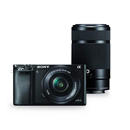 Sony Alpha a6000 Mirrorless Digital Camera w/ 16-50mm and 55-210mm Power Zoom Lenses (Renewed)