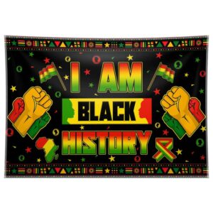 swepuck 68x45inch black history month backdrop african american heritage festival banner bhm classroom decorations juneteenth party tapestry photo booth