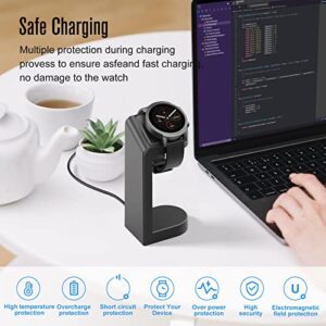 Soarking Ticwatch E3 Charger, Replacement Connection Charging Dock Compatible with Ticwatch E3 Stand Station Case Friendly with 5 Feet Cable Black