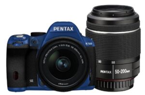 pentax k-50 weatherproof dslr bundle with 18-55mm and 50-200 wr lenses plus