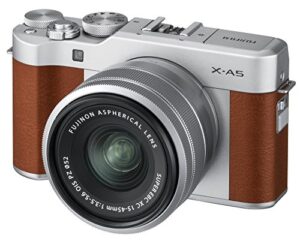 fujifilm x-a5 mirrorless digital camera w/xc15-45mmf3.5-5.6 ois pz lens – brown