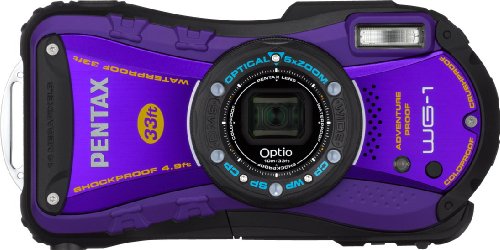 Pentax Optio WG-1 Adventure Series 14 MP Waterproof Digital Camera with 5x Wide-Angle Optical Zoom (Purple)