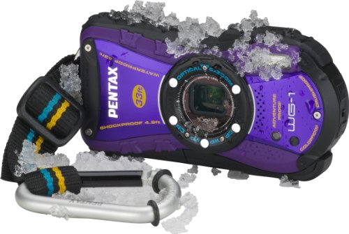 Pentax Optio WG-1 Adventure Series 14 MP Waterproof Digital Camera with 5x Wide-Angle Optical Zoom (Purple)