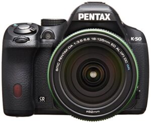 pentax k-50 16mp digital slr with 18-135mm lens (black) – international version