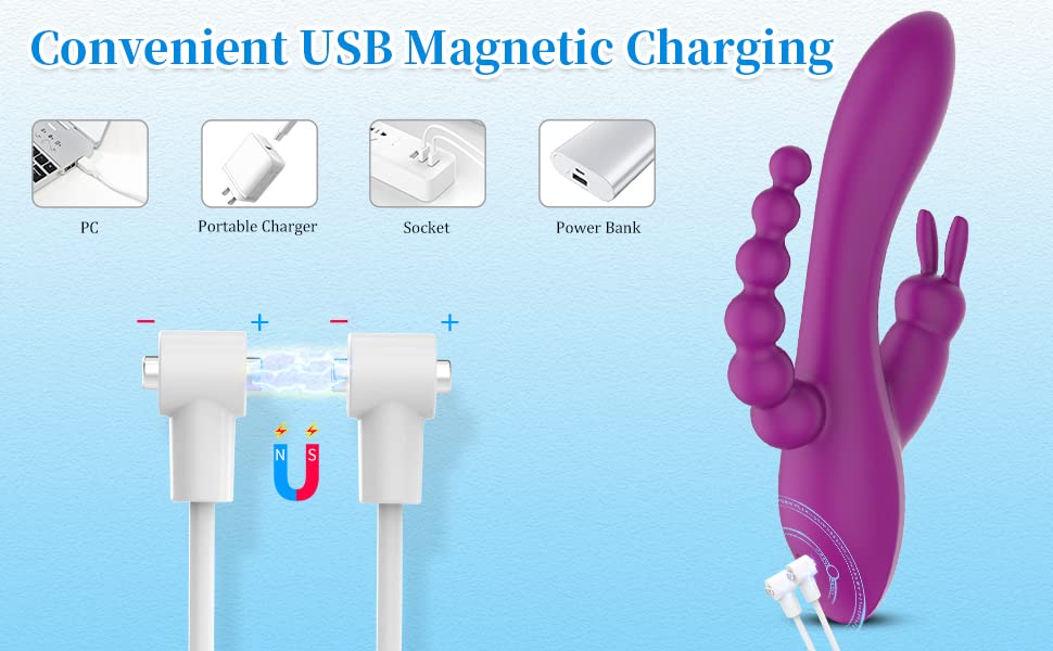 Fast Charging Magnetic USB Cable Cord Universal Charger for Massager, Compatible with Power Bank, Phone Charger Adapter & Computer, Suitable for Most Magnetic Massagers