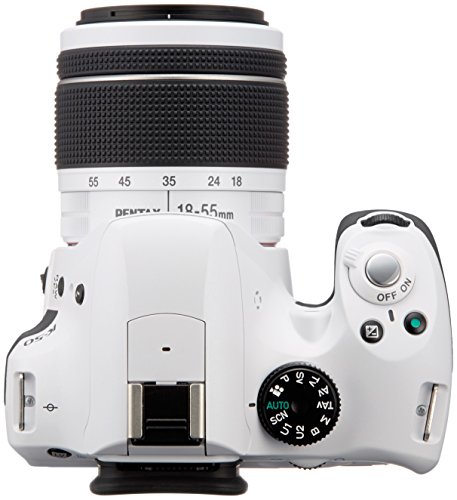 Pentax K-50 16MP Digital SLR Camera Kit with DA L 18-55mm WR f3.5-5.6 and 50-200mm WR Lenses (White) - International Version