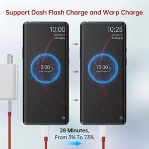 Oneplus Warp Charger for 9R/9/9 Pro,OnePlus 65W Set Compatible with 8 Pro/8T/8/7 Pro/7T/7T Pro,Include 65w Power Adapter and USB Dual Type-C Data Cable (1M/3.3ft)