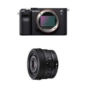 sony alpha 7c full-frame mirrorless camera – black (ilce7c/b) with sony fe 40mm f2.5 g full-frame ultra-compact g lens