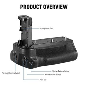 NEEWER Battery Grip Replacement for BG-R10 Compatible with Canon EOS R5 R5C R6 R6 Mark II Mirrorless Cameras, Powered by LP-E6/LP-E6N/LP-E6NH Batteries for Stable Vertical Shooting