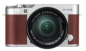 fujifilm x-a3 mirrorless camera xc16-50mm f3.5-5.6 ii lens kit – brown