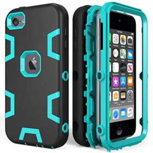 ipod touch 7 case, ipod touch 6th gen case, anti-scratch anti-fingerprint heavy duty protection shockproof rugged cover apple ipod touch 2019,blue