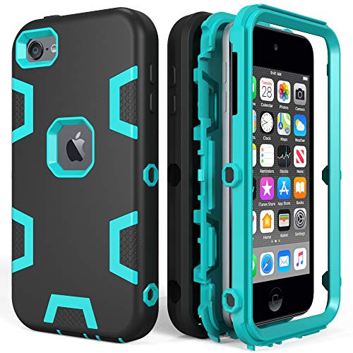 iPod Touch 7 Case, iPod Touch 6th Gen Case, Anti-Scratch Anti-Fingerprint Heavy Duty Protection Shockproof Rugged Cover Apple iPod Touch 2019,Blue