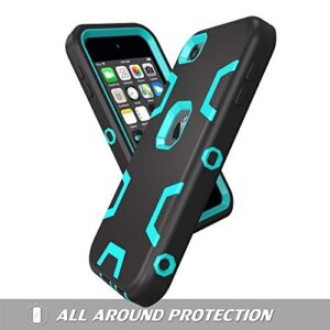 iPod Touch 7 Case, iPod Touch 6th Gen Case, Anti-Scratch Anti-Fingerprint Heavy Duty Protection Shockproof Rugged Cover Apple iPod Touch 2019,Blue