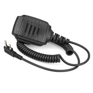 Retevis Walkie Talkie Speaker Mic,IP54 Waterproof Shoulder Speaker Microphone Compatible with Baofeng UV-5R RT22 RT21 RT68 H-777 RT22S RB29 RT86 RT-5R RT19 RT27 Two Way Radios (2 Pack)