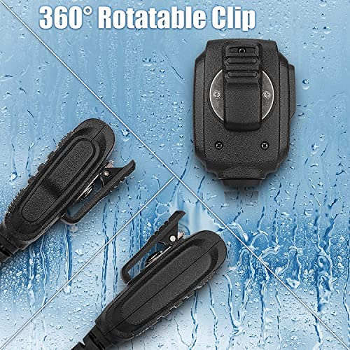 Retevis Walkie Talkie Speaker Mic,IP54 Waterproof Shoulder Speaker Microphone Compatible with Baofeng UV-5R RT22 RT21 RT68 H-777 RT22S RB29 RT86 RT-5R RT19 RT27 Two Way Radios (2 Pack)