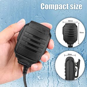 Retevis Walkie Talkie Speaker Mic,IP54 Waterproof Shoulder Speaker Microphone Compatible with Baofeng UV-5R RT22 RT21 RT68 H-777 RT22S RB29 RT86 RT-5R RT19 RT27 Two Way Radios (2 Pack)