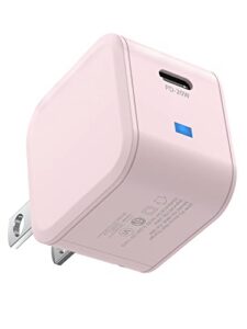 usb c wall charger block 20w,weduda fasting charging block with foldable plug compatible with iphone 14/13/12/11/plus/mini/pro/pro max,ipad air/mini, samsang galaxy s21/s21 ultra/s22/s22 ultra(pink)