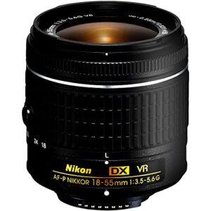 Nikon 1576 D5600 DX-Format Digital SLR with AF-P DX NIKKOR 18-55mm f/3.5-5.6G VR Lens, Black (Renewed)