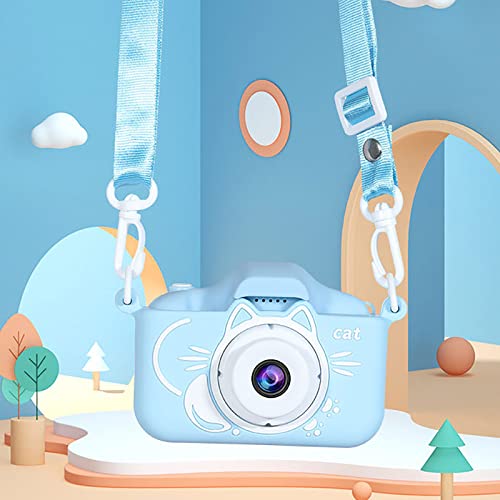 Yeahitch New Cat Cartoon Children's Camera Front and Rear Double Lens 20 Million Selfie Camera Parent-Child Gift Camera Christmas Puzzle Gift