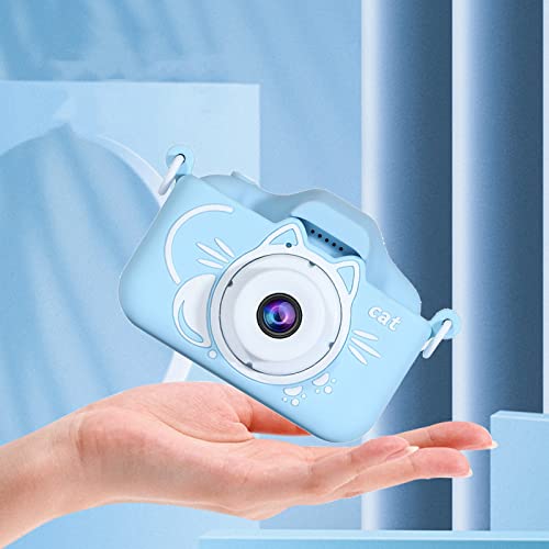 Yeahitch New Cat Cartoon Children's Camera Front and Rear Double Lens 20 Million Selfie Camera Parent-Child Gift Camera Christmas Puzzle Gift