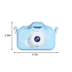 Yeahitch New Cat Cartoon Children's Camera Front and Rear Double Lens 20 Million Selfie Camera Parent-Child Gift Camera Christmas Puzzle Gift