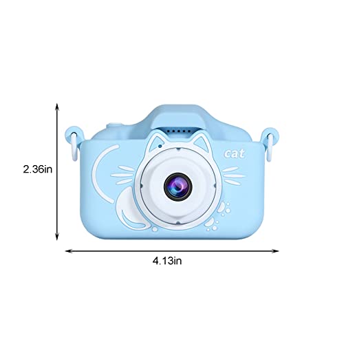 Yeahitch New Cat Cartoon Children's Camera Front and Rear Double Lens 20 Million Selfie Camera Parent-Child Gift Camera Christmas Puzzle Gift