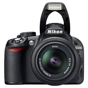 Nikon D3100 14.2MP DSLR Camera with AF-S DX 18-55mm f/3.5-5.6 VR Zoom Lens - (Black) (Discontinued) (Renewed)