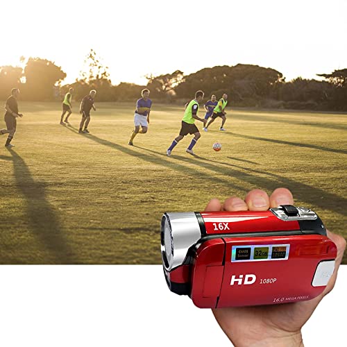 Onlyliua Ultra HD Digital Video Camera, 2.7" TFT-LCD 270 ° Reversible Screen, 16 Times Digital Zoom, Electronic Anti-Shaking, Built-in Mic and Speaker, Gift for Boys and Girls