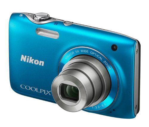 Nikon COOLPIX S3100 14 MP Digital Camera with 5x NIKKOR Wide-Angle Optical Zoom Lens and 2.7-Inch LCD (Blue)