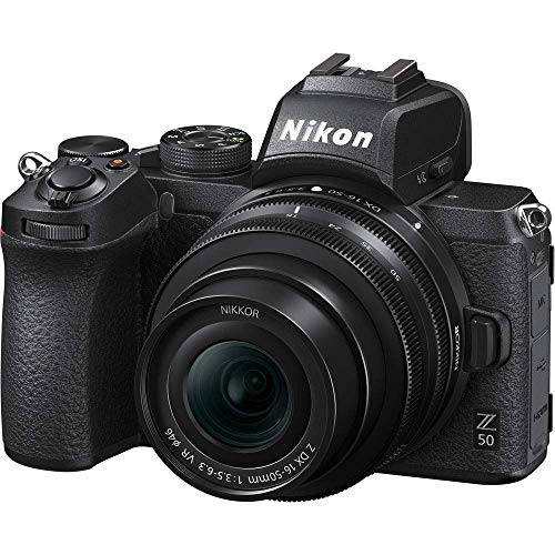 Nikon Z 50 Mirrorless Digital Camera with 16-50mm Lens (1633) + FTZ Mount Adapter + EN-EL25 Battery + 64GB Memory Card + Case + Corel Photo Software + HDMI Cable + More (International Model) (Renewed)