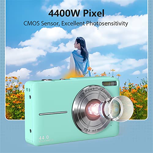 1080P HD Digital Camera Video Camera Small Camera, 2.5in LCD Display Screen, 32GB Micro SD Cards, 16X Digital Zoom, Kids Digital Camera for Girls Boys Adults