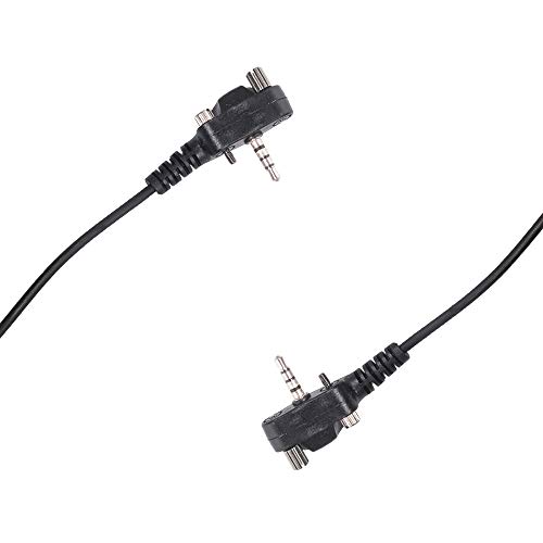 Caroo VX-261 earpiece G Shape Earpiece Headset with PTT Mic for Motorola Yaesu Vertex Standard Radio VX-261 EVX-261 VX-230 VX-231 VX-298 VX-350 VX-351 VX-180 EVX-531 Walkie Talkie 2 Way Radio