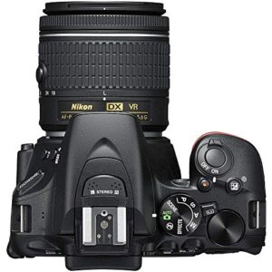 Nikon D5600 DSLR Camera with 18-55mm Lens (1576) + Nikon 70-300mm Lens + 4K Monitor + Pro Headphones + Pro Mic + 2 x 64GB Card + Case + Corel Software + Tripod + More (International Model) (Renewed)