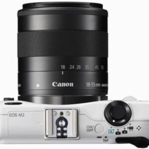 Canon EOS M2 Mark II 18.0 MP Digital Camera with 18-55MM F/3.5-5.6 IS EF-M STM Lens (White) - International Version (No Warranty)