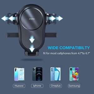 GVAVIY Car Phone Holder, 360°Rotatable Mobile Phone Holder, 2022 Upgraded Clip, Big Phones & Thick Case Friendly for Air Vent Hands Free Clip Cell Phone Holder Compatible with All Smartphones