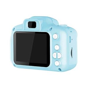weetack 2 inch hd screen chargable digital mini camera kids cute camera toys photography props for child birthday gift (blue)