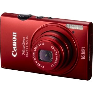 canon powershot elph 110 hs 16.1 mp cmos digital camera with 5x wide-angle optical image stabilized zoom lens and full 1080p hd video (red)