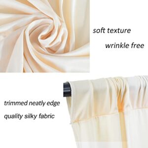 Champagne Backdrop Curtain for Parties Wedding Baby Shower Wrinkle Free Photo Curtains Backdrop Drapes Fabric Decoration for Bridal Shower 5ft x 7ft,2 Panels