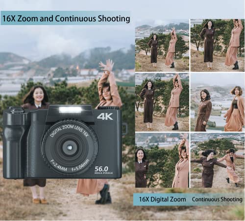 YouTube Camera 16X Digital Zoom,Video Camera with 1080P 24MP,32GB SD Card