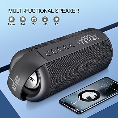 Bluetooth Speaker, ZEALOT Portable Bluetooth Speaker, Wireless Speaker with 20 Hours Playtime, Dual Pairing, Loud Stereo, Hiking Bluetooth Speaker with Hand Strap, Outdoor Speaker for Cycling & Travel