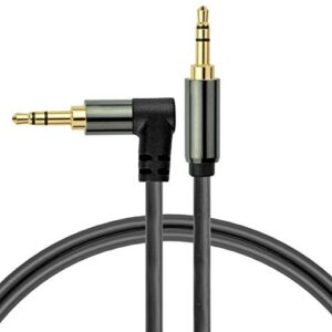 mediabridge™ 3.5mm male to male right angle stereo audio cable (4 feet) – 90° connector for flush connections – step down design for smartphone, tablet & mp3 cases – (part# mpc-35ra-4)